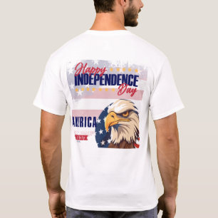 T-shirt Joyeux Jour de l'Indépendance Amérique Aigle Patri