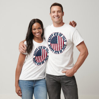T-shirt Joyeux Jour de l'indépendance du drapeau 4 juillet