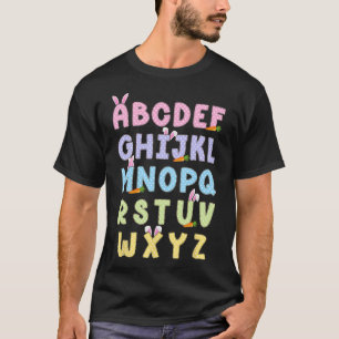 T-shirt Joyeux Jour de Pâques Alphabet Abcs Elemeno Pour E
