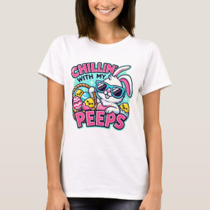 T-shirt Joyeux Jour de Pâques - Chaleureux Avec Les Peeps