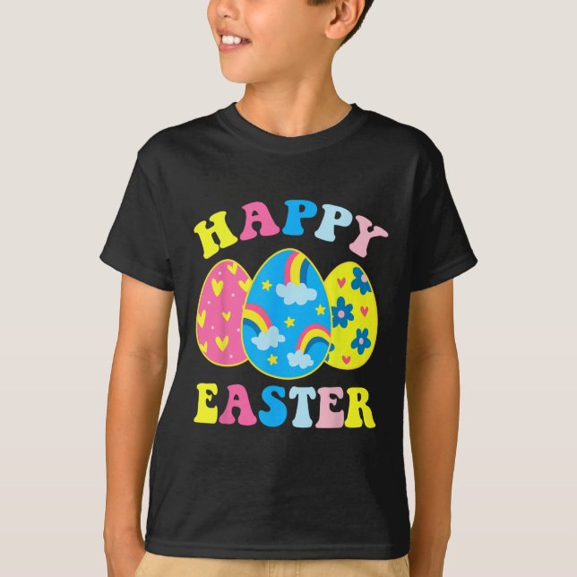 T-shirt Joyeux Jour de Pâques Chasse aux Oeufs Drôle Chass (Devant)