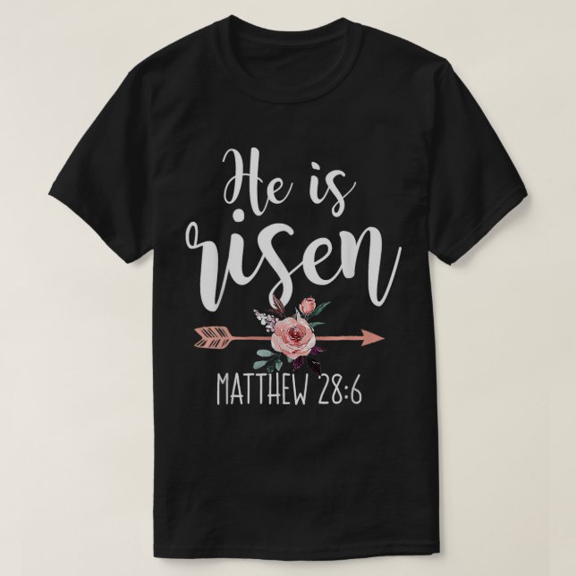 T-shirt Joyeux Jour de Pâques Il Est Ressuscité Enfant Fil (Design devant)
