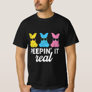 T-shirt Joyeux jour de Pâques peepin'it réel rétro