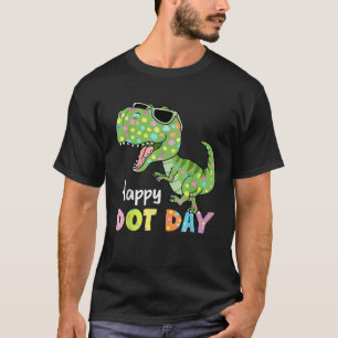 T-shirt Joyeux Jour de point coloré Polka Dot Dinosaur T R