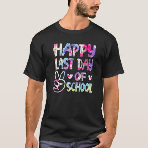 T-shirt Joyeux Jour Dernier De L'École Tie Dye Été Fun Tea