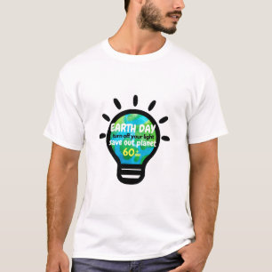 T-shirt Joyeux jour des terres !  Éteins ta lumière  Desig