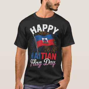 T-shirt Joyeux Jour du Drapeau haïtien Cool Haïti Carte du