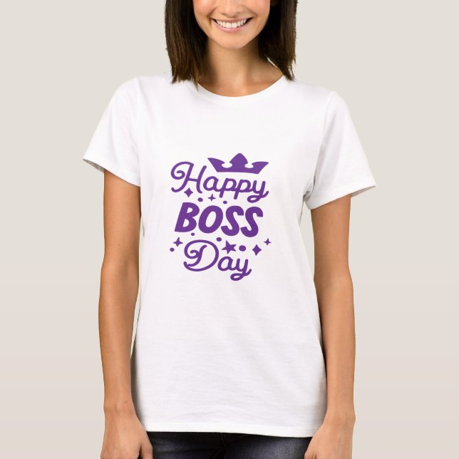 T-shirt Joyeux Jour du Patron - Dame du Patron (Devant)
