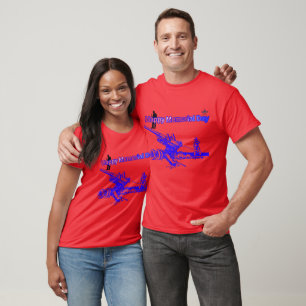 T-shirt Joyeux jour du souvenir rouge vif