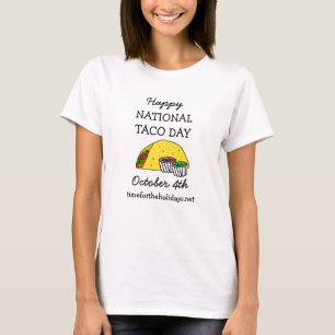 T-shirt Joyeux Jour National Du Taco Fête De Nourriture Dr