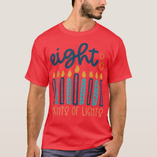 T-shirt Joyeux Jours de Challah Hanoukka Menorah Fête juiv