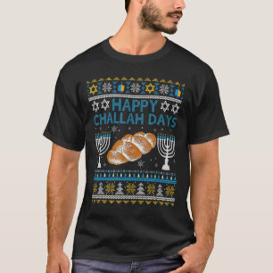 T-shirt Joyeux Jours de Challah Pain juif Hanoukka Chanuka