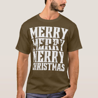 T-shirt Joyeux Joyeux Noël Santas Sleigh & Flying