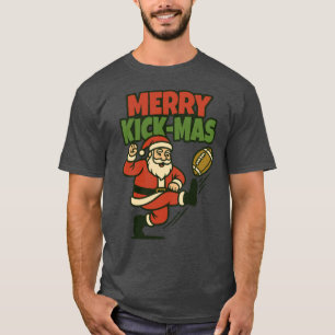 T-shirt Joyeux Kick-Noël Foot de Noël drôle