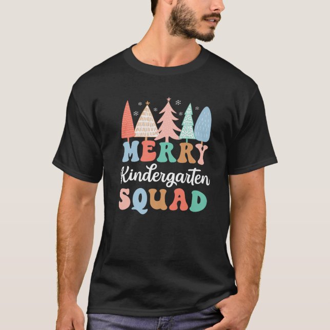 T-shirt Joyeux Kindergarten Squacher Enseignant Kinder Cre (Devant)