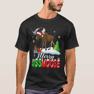 T-shirt Joyeux Kissmoose Joyeux Xmas Kiss Moose Père Noël 