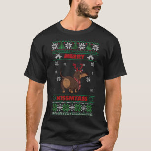 T-shirt Joyeux Kissmyass drôle Vilain Chien de Noël