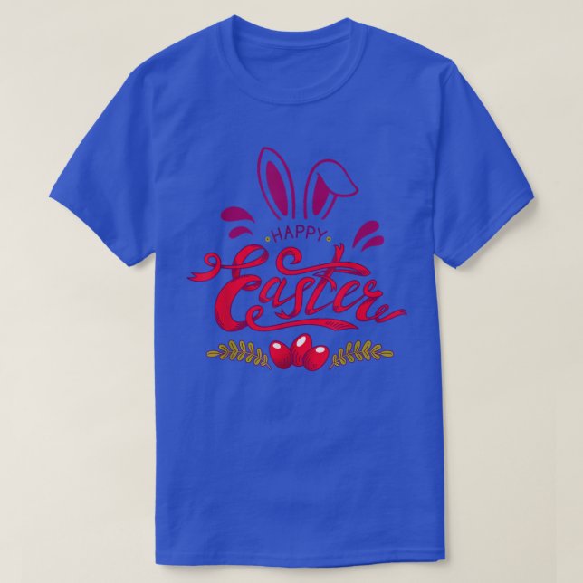 T-shirt Joyeux lapin de Pâques, oeufs de Pâques, lapin drô (Design devant)