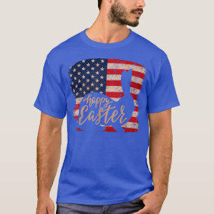 T-shirt Joyeux lapin de Pâques Patriotique Pâques Vintage