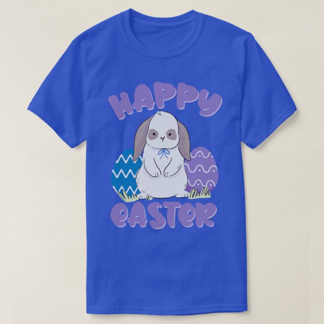 T-shirt Joyeux lapin lapin de Pâques face drôle Jour de Pâ (Design devant)