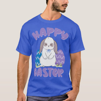 T-shirt Joyeux lapin lapin de Pâques face drôle Jour de Pâ