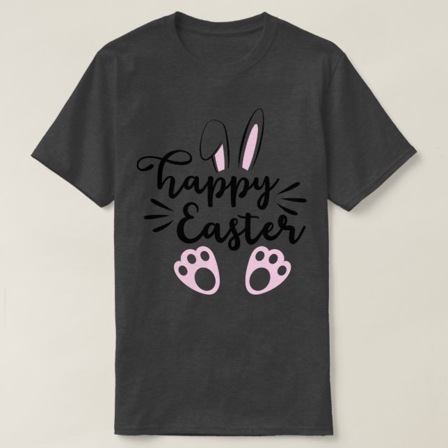 T-shirt Joyeux lapin lapin de Pâques face drôle Jour de Pâ (Design devant)