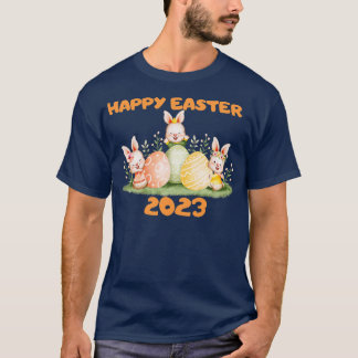 T-shirt joyeux lapin lapin de pâques face drôle jour de pâ
