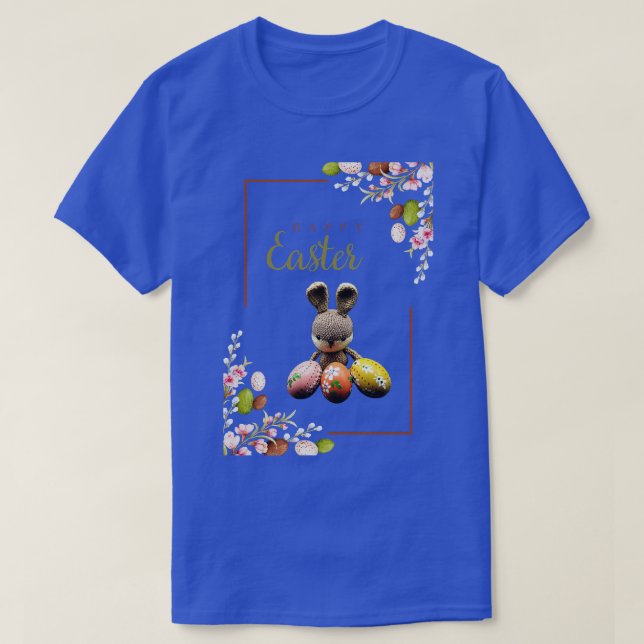 T-shirt joyeux lapin lapin de pâques face drôle jour de pâ (Design devant)