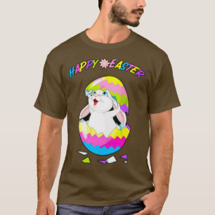 T-shirt Joyeux lapin lapin de Pâques face drôle Jour de Pâ