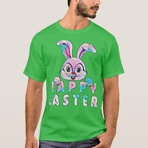 T-shirt joyeux lapin lapin de pâques face drôle jour de pâ