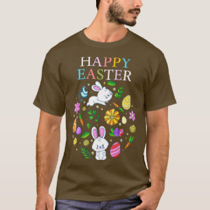 T-shirt joyeux lapin lapin de pâques face drôle jour de pâ