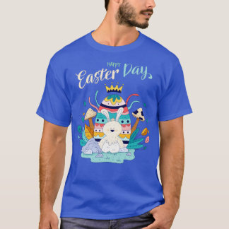 T-shirt Joyeux lapin lapin de Pâques Funny Oeuf de Pâques 