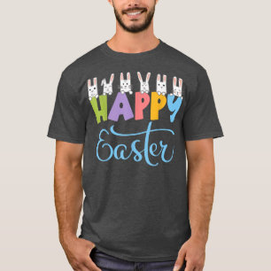 T-shirt Joyeux lapins de Pâques Printemps Pastels Chasse O