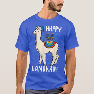 T-shirt Joyeux Llamakkah juif Llama Chanukah Alpaca Happy