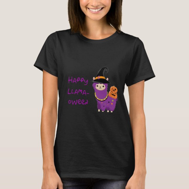 T-shirt Joyeux Llamaoween (Devant)