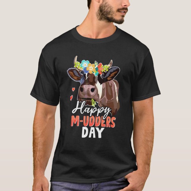 T-shirt Joyeux M Udders Day Vache Heifer Fermier Fête des  (Devant)