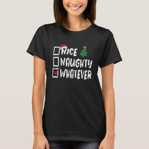 T-shirt Joyeux Mauvais Quoi Qu'il En Soit Liste De Noël Pè