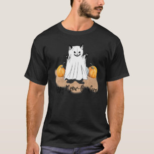 T-shirt Joyeux Meow O Ween Chat Mignon Effrayant Halloween