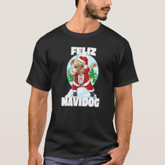 T-shirt Joyeux Navidog Pug drôle qui dabbe le Père Noël No