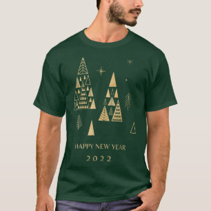 T-shirt Joyeux New Year 2022 Minimum Holiday Modern Geom