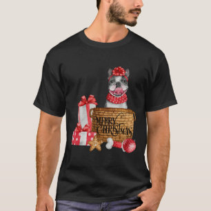 T-shirt Joyeux Noël à Boston Terrier