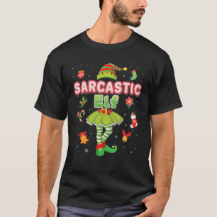 T-shirt Joyeux Noël à la famille des elfes sarcastiques