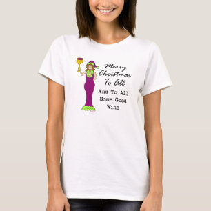 T-shirt Joyeux Noël à tous et à du tout bon vin