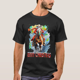 T-shirt Joyeux Noël à Western Père Noël