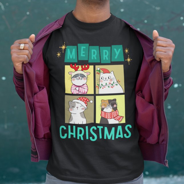 T-shirt Joyeux Noël adorable Chats de Noël (Créateur téléchargé)