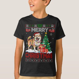T-shirt Joyeux Noël Akita Amoureux de les chiens Famille M