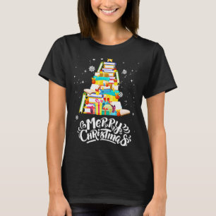 T-shirt Joyeux Noël Arbre Amour Lecture Livres Librairie