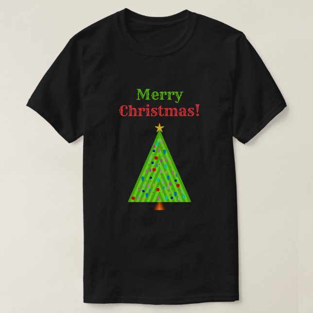 T-shirt "Joyeux Noël !" + Arbre de Noël décoré (Design devant)