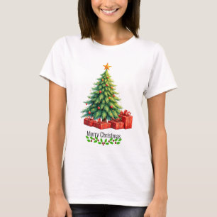 T-shirt Joyeux Noël, Arbre Décoré,