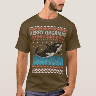 T-shirt Joyeux Noël Baleine Orque Noël laid comme garçon a